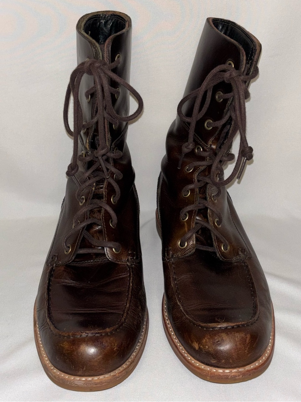 UGG Australia Larus Leather Grizzly Brown Waterproof Boots Men's Size 8